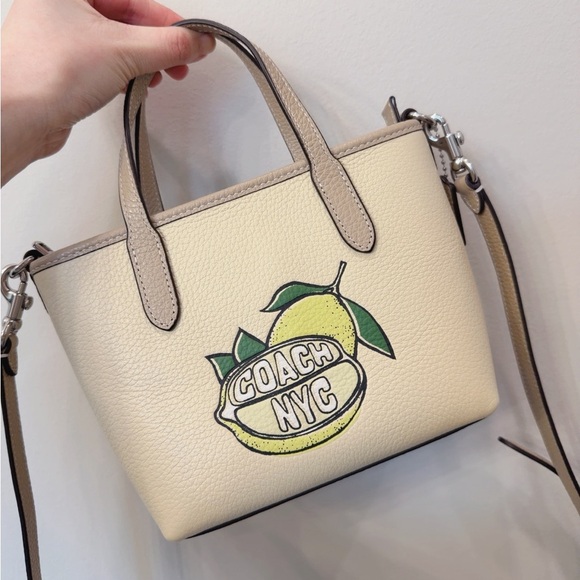 NWT Limited Coach City Mini Tote Bag Leather CAK22 LEMON